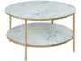 AC Design Couchtisch Alisma Ø 80 x 45 cm, Gold/Weiss