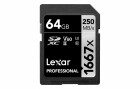 Lexar SDXC-Karte Professional 1667x SILVER Serie 64 GB