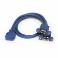 StarTech.com - 2 Port Panel Mount USB 3.0 Cable - USB A to Motherboard Header Cable F/F