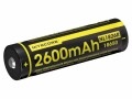 Nitecore Akku NL1826R 18650 2600 mAh, Spannung: 3.6 V