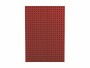 PaperOh Notizbuch Quadro B5, Blanko, Rot mit schwarzen Quadraten