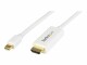 StarTech.com - Mini DisplayPort to HDMI Converter Cable - 3 ft (1m) - mDP to HDMI Adapter with Built-in Cable - (M / M) Ultra HD 4K - White (MDP2HDMM1MW)