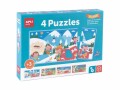 Apli Kids 4 Puzzles Jahreszeiten 16-teilig, Motiv: Landschaft