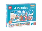 Apli Kids 4 Puzzles Jahreszeiten 16-teilig, Motiv: Landschaft