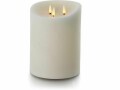 balthasar LED Outdoor Echtwachskerze, Creme, Betriebsart