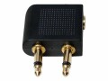 LogiLink Flugzeug Audio-Adapter, 2 x 3,5 mm Klinkenstecker