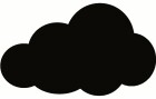 Securit Kreidetafel Silhouette Cloud mit Klett, Schwarz, Tafelart
