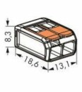 WAGO 221-412 - Cage Clamp - Orange,Transparent - 450