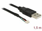 DeLock Anschlusskabel USB 2.0 A Stecker, 1.5m