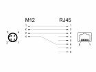 DeLock Winkeladapter M12 4 Pin D Stecker