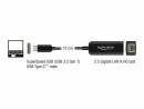 DeLock Netzwerk-Adapter USB-C ? RJ45 2.5Gbps schwarz, kompakt