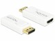 DeLock Adapter Displayport - HDMI aktiv, 4K, weiss, Kabeltyp