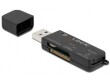 DeLock Card Reader Extern 91757 USB, Speicherkartentyp: MMC, SD