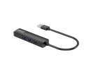 onit USB-A-Hub 3A1RJ45, Stromversorgung: USB, Anzahl Ports: 4