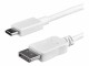 StarTech.com - 3ft/1m USB C to DisplayPort 1.2 Cable 4K 60Hz, USB-C to DisplayPort Adapter Cable HBR2, USB Type-C DP Alt Mode to DP Monitor Video Cable, Compatible with Thunderbolt 3, White - USB-C Male to DP Male (CDP2DPMM1MW)