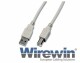 Wirewin USB2.0-Kabel A-B: 1.8m, grau,