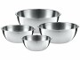 WMF Rührschüssel-Set Gourmet 0.75 l/1 l/2 l/2.75 l, Silber