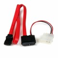 StarTech.com - 36in Slimline SATA to SATA with LP4 Power Cable Adapter
