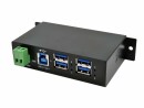 EXSYS USB-Hub EX-1504HMS, Stromversorgung: Terminal Block, USB