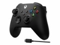 Microsoft Xbox Wireless Controller Carbon Black + USB-C Kabel