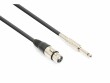Vonyx XLR-Kabel XLRf-Klinke 6.3 1.5 m, Schwarz, Länge: 1.5