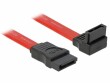 DeLock SATA2-Kabel rot, gewinkelt, 22 cm, Datenanschluss Seite A