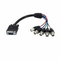 StarTech.com - 1 ft Coax HD15 VGA to 5 BNC RGBHV Monitor Cable - M/F