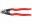 Knipex Drahtseilschere 190 mm poliert, Typ: Kabelschere, Kopf poliert, Griffe mit Kunststoff überzogen