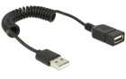 DeLock USB 2.0-Spiralkabel USB A - USB A