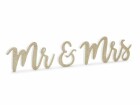 Partydeco Partyaccessoire Holzschrift Mr & Mrs 50 x 10