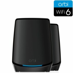 Orbi 860 Serie Tri-Band WiFi 6 Mesh-System, 6 Gbit/s, 2er-Set, schwarz