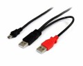 StarTech.com - 6 ft USB Y Cable for External Hard Drive - USB A to mini B
