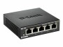 D-Link Switch DGS-105/E 5 Port, SFP Anschlüsse: 0, Montage