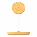 J5CREATE WOOD GRAIN 2-IN-1 MAGNETIC WIRELESS CHARGING STAND NMS