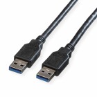 Roline USB 3.2 Verbindungskabel - Typ A - 3 m - Schwarz