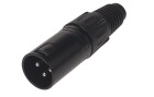 Bemero Stecker BC1001BK-M 3-Pol XLRm male Stecker Schwarz