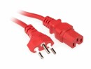 Diggelmann - Stromkabel - T12 bis IEC 60320 C15 - 1 m - Rot