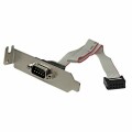 StarTech.com - 9 Pin Serial Male to 10 Pin Motherboard Header LP Slot Plate - Serial panel - DB-9 (M) to 10 pin IDC (F) - 9.1 in - gray - PLATE9MLP