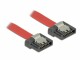 DeLock SATA3-Kabel rot, Clip, flexibel, 10 cm, Datenanschluss