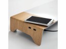 Sigel Monitor Erhöhung Smartstyle USB+ Silber, Braun