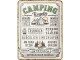 Nostalgic Art Schild Camping-Regeln 15 x 20 cm, Metall, Motiv