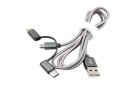 EXSYS USB-Ladekabel USB A - Micro-USB B/Lightning/USB C 1