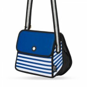 JumpFromPaper Stripe Shoulder Bag - blau