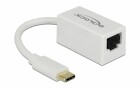 DeLock Netzwerk-Adapter USB-C - RJ45 1Gbps, Weiss