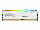 Kingston 16GB DDR5 6000MT/S CL30 DIMM FURY BEAST WHITE RGB