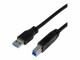 StarTech.com - 1m 3 ft Certified SuperSpeed USB 3.0 A to B Cable Cord - USB 3 Cable - 1x USB 3.0 A (M), 1x USB 3.0 B (M) - 1 meter, Black (USB3CAB1M)