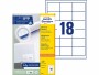 Avery Zweckform Universal-Etiketten 3671 64x45 mm, 1 Blatt, Klebehaftung