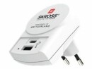 SKROSS USB-Wandladegerät Euro, USB-A / USB-C, 27 W, Weiss