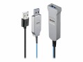 LINDY 30m Fibre Optic USB 3.0 Cable, LINDY 30m