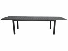 Schou Tisch William, bis 300 cm, Schwarz/Grau, Detailfarbe: Grau